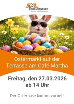 Ostereier im Korb und Osterhase