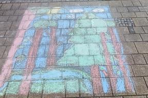 Kunstwerk aus Kreide