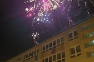 Feuerwerk über dem Bürgerhaus