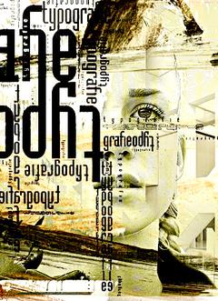Gesicht mit Schrift