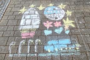 Kunstwerk aus Kreide