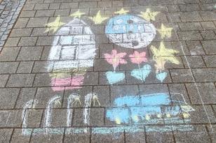 Kunstwerk aus Kreide