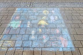 Kunstwerk aus Kreide